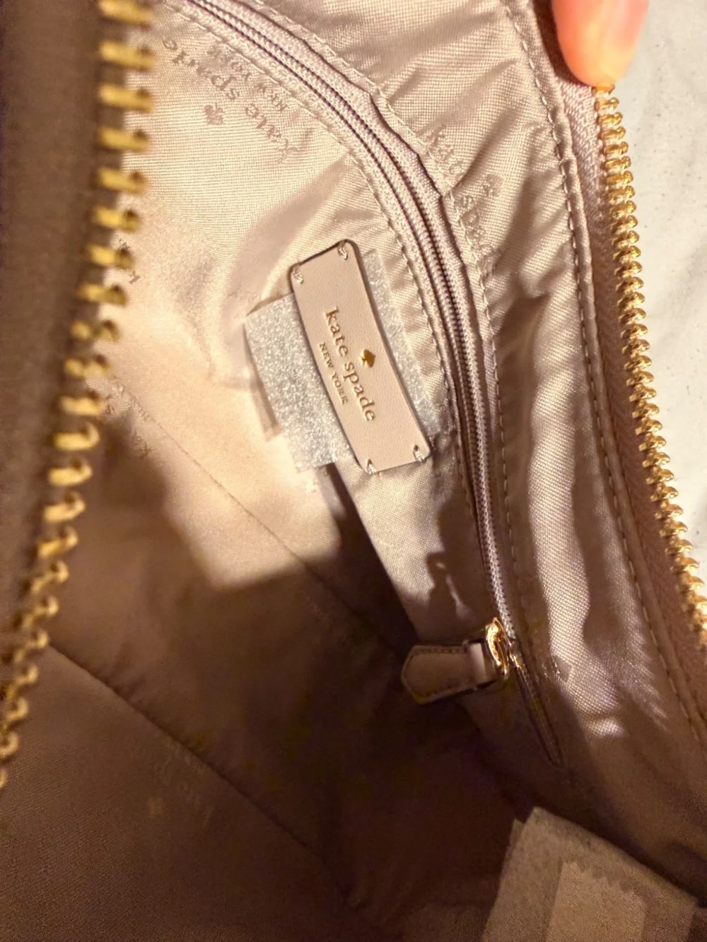 Kate Spade Light Pink Shoulder Purse with Gold Chain and detachable strap